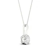 9ct White Gold 0.10ct Diamond Solitaire Pendant 5 9ct White Gold 0.10ct Diamond Solitaire Pendant