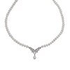 Sterling Silver Cultured Freshwater Pearl V Shape Necklace