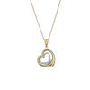 Together Silver & 9ct Bonded Gold 18" Hearts Pendant