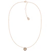 Tommy Hilfiger Rose Gold Tone Crystal Disc Necklace