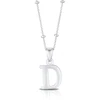 Sterling Silver Initial D Pendant