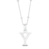Sterling Silver Initial Y Pendant