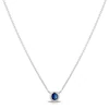 Sterling Silver Sapphire Bezel Necklace