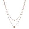 Fossil Rose Gold Tone Two Chain Necklace