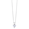 Sterling Silver & Heart Shaped Cubic Zirconia Drop Pendant