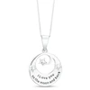 Sterling Silver Rhodium 'Love You To The Moon And Back' Pendant