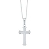 Sterling Silver Matt Fancy Cross Pendant
