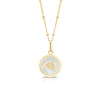 Sterling Silver & 18ct Gold Plated Vermeil Mother Of Pearl Cancer Pendant