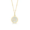 Sterling Silver & 18ct Gold Plated Vermeil Mother Of Pearl Gemini Pendant
