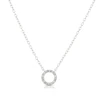 Sterling Silver 0.08ct Diamond Open Circle Pendant 4 Sterling Silver 0.08ct Diamond Open Circle Pendant