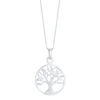 Sterling Silver Tree Design Pendant Necklace