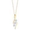 9ct Yellow Gold 0.10ct Diamond 3 Stone Pendant