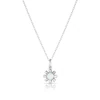 Sterling Silver Opal Cosmos October Birth Flower Necklace