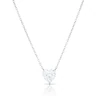 Sterling Silver Heart Shaped Cubic Zirconia Necklace