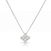 9ct White Gold 0.33ct Diamond Total Square Necklace