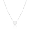 Sterling Silver Heart Station Chain Necklace