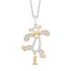 Disney Treasures Tigger Sterling Silver & 9ct Yellow Gold 0.10ct Diamond Pendant