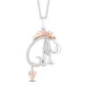Disney Treasures Eeyore Sterling Silver & 9ct Rose Gold Diamond Pendant