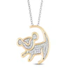 Disney Treasures Lion King Sterling Silver & 9ct Yellow Gold Diamond Pendant