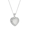 9ct White Gold Diamond Set Heart Locket 18"