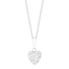 Children's Sterling Silver 7mm Cubic Zirconia Crystal Heart Pendant