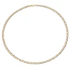 Together Silver & 9ct Bonded Gold 18" Curb Chain