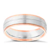 Men's Palladium 500 & 9ct Rose Gold Band