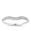 18ct White Gold 0.10ct Diamond Set Shaped Band