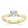 Engagement Ring The Forever Diamond 18ct Yellow Gold Solitaire 0.50ct Diamond Ring