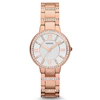 Fossil Ladies' Rose Gold Tone Crystal Watch