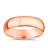 18ct Rose Gold 5mm Heavy D Shape Ring