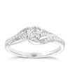 Engagement Ring 9ct White Gold Solitaire 0.15ct Diamond Ring