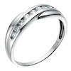 9ct white gold cubic zirconia cross over eternity ring
