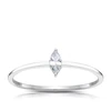 Sterling Silver & Cubic Zirconia Marquise Cut Ring Size N