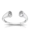 Sterling Silver & Cubic Zirconia Open Ring Size L