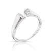 Sterling Silver & Cubic Zirconia Open Ring Size L 3 Sterling Silver & Cubic Zirconia Open Ring Size L
