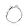 Sterling Silver & Cubic Zirconia Open Ring Size L 4 Sterling Silver & Cubic Zirconia Open Ring Size L