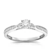 Engagement Ring 9ct White Gold Solitaire 0.20ct Diamond Ring
