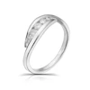 9ct White Gold Twist Channel Set Eternity 0.25ct Diamond Ring