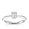 Engagement Ring 18ct White Gold Emerald Cut Solitaire 0.40ct Diamond Ring