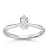 Engagement Ring 18ct White Gold Marquise Cut Solitaire 0.40ct Diamond Ring