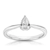 Engagement Ring 18ct White Gold Pear Cut Solitaire 0.40ct Diamond Ring