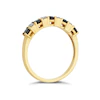 9ct Yellow Gold Rhodium Plated Sapphire & Diamond Ring 3 9ct Yellow Gold Rhodium Plated Sapphire & Diamond Ring