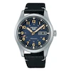 Seiko 5 Sports Field Men's Black Leather Strap Watch