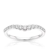 9ct White Gold 0.23ct Total Diamond Round Cut Wishbone Ring