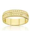 9ct Yellow Gold Patterned 5.5mm Wedding Ring