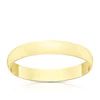 9ct Yellow Gold 3mm Heavy D Shape Ring