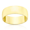 9ct Yellow Gold 7mm Heavy D Shape Ring