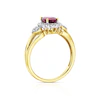 9ct Yellow Gold Treated Ruby & 0.20ct Diamond Ring 4 9ct Yellow Gold Treated Ruby & 0.20ct Diamond Ring