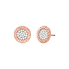 Michael Kors 14ct Rose Gold Plated Sterling Silver Monogram Earrings
